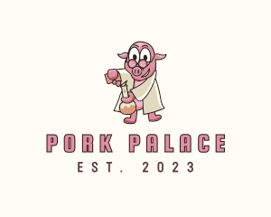 Swine - Smart Pig Chemist logo design