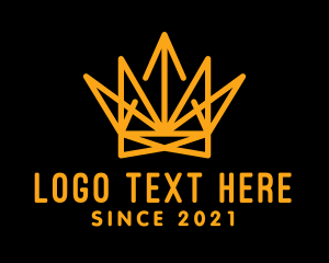 Pawnshop - Gold Luxury Crown logo design