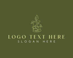 Massage - Wax Candle Light logo design