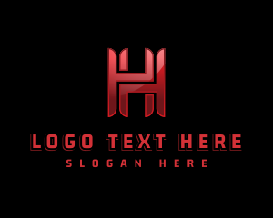 Letter H - Online Gaming Letter H logo design