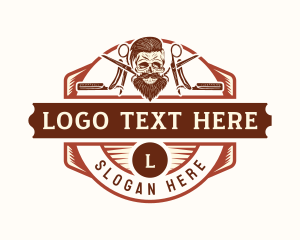 Skeleton - Skull Skeleton Hairstyle logo design