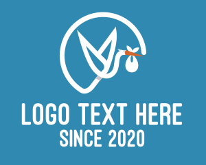 Message - Stork Baby Bird logo design