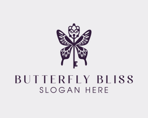 Butterfly - Elegant Butterfly Key Wing logo design