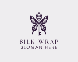 Elegant Butterfly Key Wing logo design