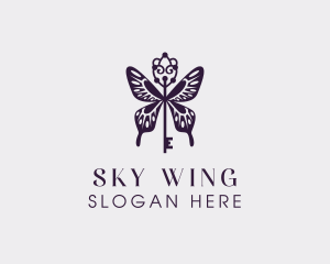 Wing - Elegant Butterfly Key Wing logo design