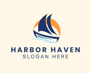 Nautical Sea Boat  logo design