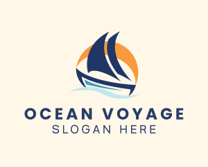 Nautical Sea Boat  logo design