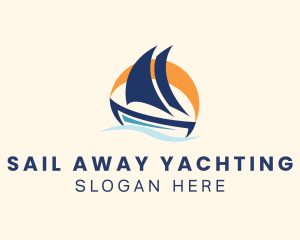 Nautical Sea Boat  logo design