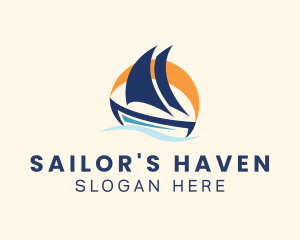 Nautical Sea Boat  logo design