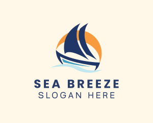 Nautical Sea Boat  logo design