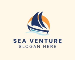 Nautical Sea Boat  logo design