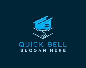 Sell - Handshake House Real Estate logo design
