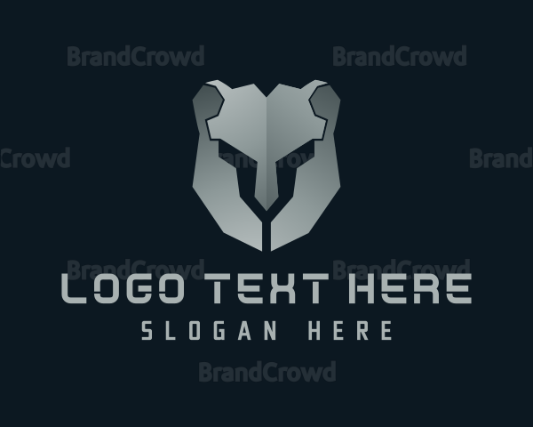 Gradient Bear Helmet Logo