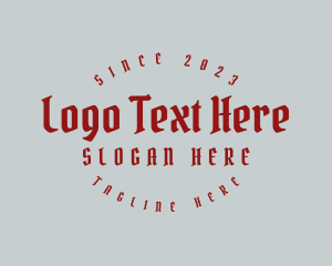 Wordmark - Tattoo Gothic Business logo design
