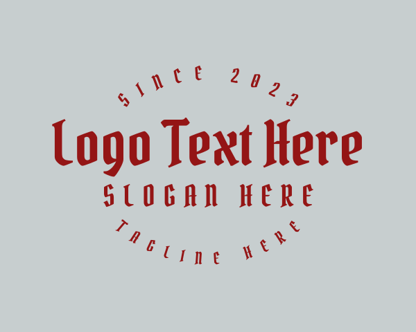 Customize - Tattoo Gothic Business logo design