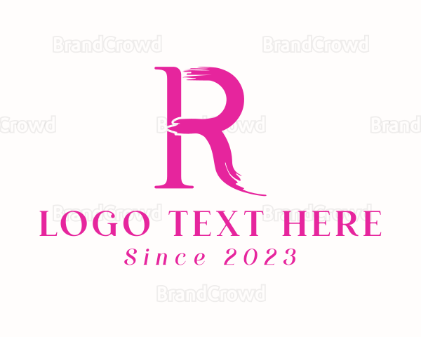 Fashion Brush Letter R Logo
