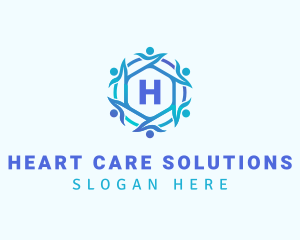 Abstract Human Foundation logo design