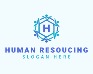 Abstract Human Foundation logo design