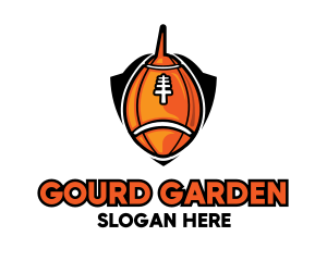 Gourd - American Football Shield logo design