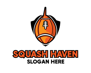 Squash - American Football Shield logo design