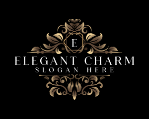 Elegant Ornamental Floral logo design