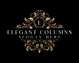 Elegant Ornamental Floral logo design