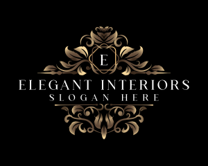 Elegant Ornamental Floral logo design