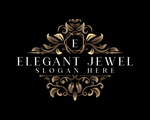 Elegant Ornamental Floral logo design