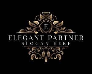 Elegant Ornamental Floral logo design