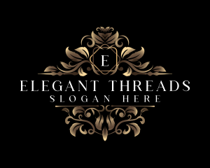 Elegant Ornamental Floral logo design