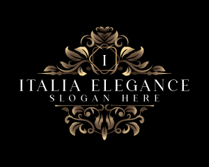 Elegant Ornamental Floral logo design