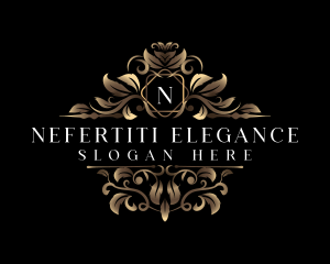 Elegant Ornamental Floral logo design