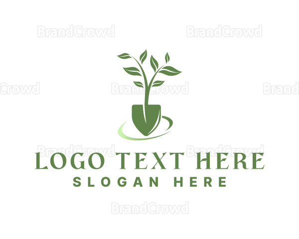 Gardening Shovel Plant Logo