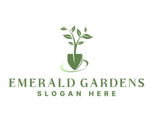 Gardening Shovel Plant logo design