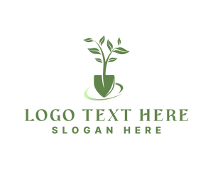Dig - Gardening Shovel Plant logo design
