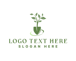 Gardening Shovel Plant Logo