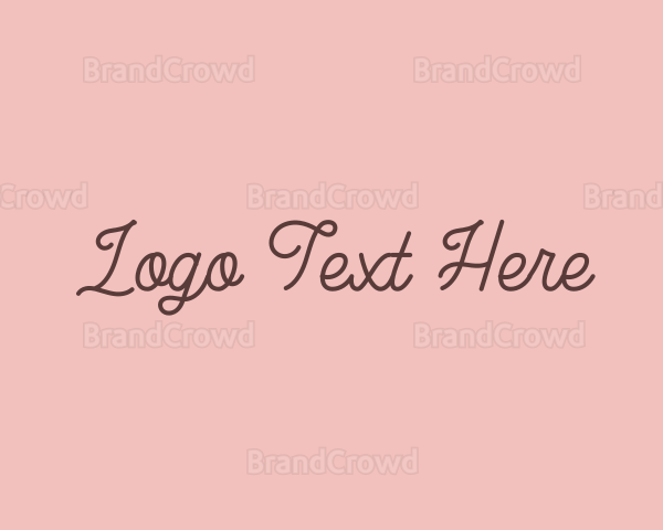 Cursive Minimalist Business Logo