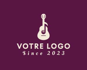 Beige - Guitar Music Note logo design