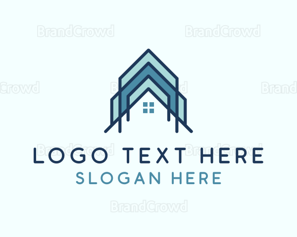 Apartment Realtor Roofing Logo