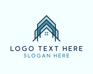Roof - Apartment Realtor Roofing logo design