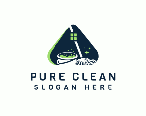 Mop Home Cleaning logo design