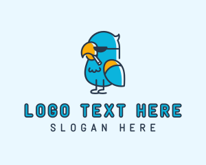 Pet Grooming - Smoking Parrot Bird logo design