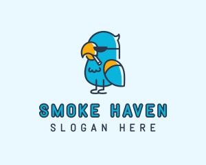 Smoking - Smoking Parrot Bird logo design