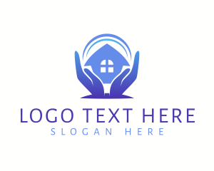 Shelter - Home Support Hands logo design