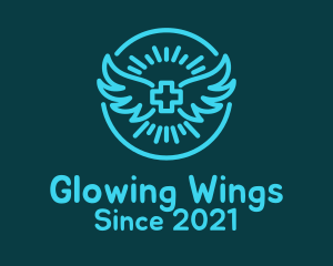 Blue Wing Cross logo design