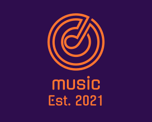 Monoline Music Note  logo design