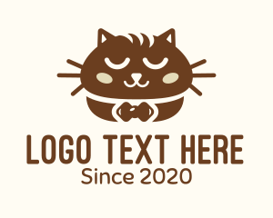 Adorable - Brown Cat Bread logo design