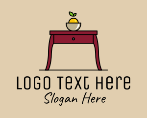 Wooden - Table Dresser Furniture logo design