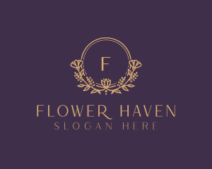 Natural Flower Gardening   logo design