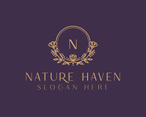 Natural Flower Gardening   logo design